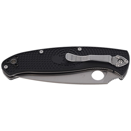 Spyderco Resilience Lightweight Knife Black FRN, Satin 8Cr13MoV by Eric Glesser (C142PBK)
