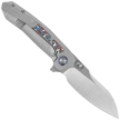 Nóż składany Remette Kestrel Gray Titanium/Multicolored Carbon Fiber, Satin CPM S35VN (RTPO-B)