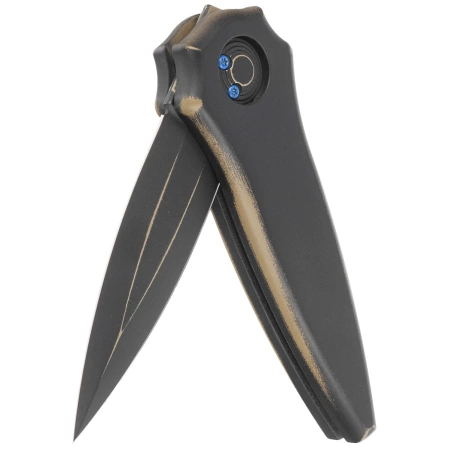 Nóż grawitacyjny Paragon Warlock-X Smooth Black Aluminium, Black Cerakote CPM S35VN (WLOCX-DUNE-THEME)
