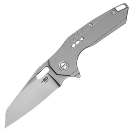 Bestech Nyxie 3 Knife Grey Titanium, Bead Blasted / Stonewashed CPM S35VN by Todd Knife and Tool (BT2308A)