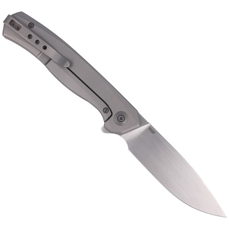 WE Knife Seer LE No 003/420 Gray Titanium, Hand Rubbed Silver CPM 20CV (WE20015-3)