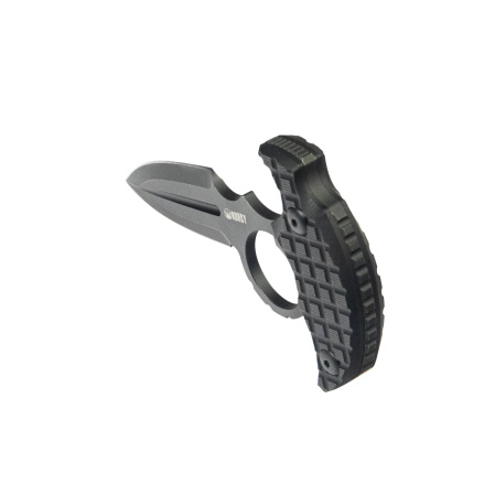 Kubey Cavy Pushdagger Black G10, Blackwashed 14C28N by MUZI Design (KU403B)
