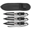 Noże do rzucania Martinez Albainox Skull Set 3 szt Black Paracord, Black 3Cr13Mov (32344)