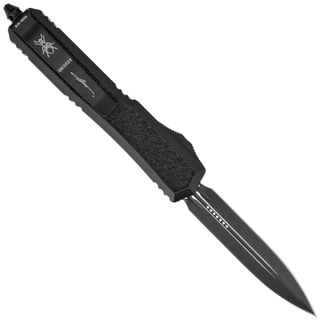Microtech Makora Signature D/E Black DLC Aluminium/Black Inlays, Black DLC by Tony Marfione (206-1TS)