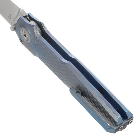 Nóż składany MKM Miura Blue Titanium, Satin M390 by Simone Tonolli (MK MI-TBL)