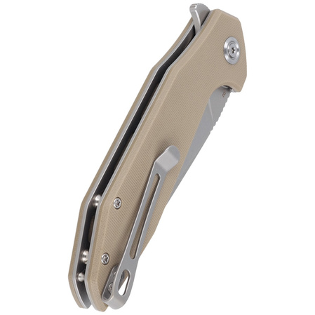 Kubey Nova LL KU117I Knife Tan G10, Bead Blasted D2