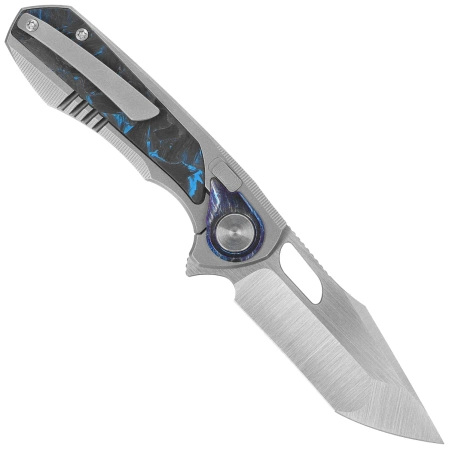 Remette RT-Saker Falcon Gray Titanium/Carbon Fiber, Manual Fine Grinding Satin S45VN (ASTP-1)