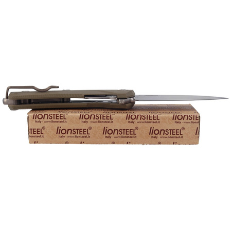 Nóż składany LionSteel KUR Green G10, Stonewashed Sleipner by Molletta (KUR GR)