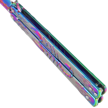 Martinez Albainox Balisong Knife Scorpion Rainbow, Rainbow 3Cr13Mov (02280)