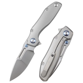 Nóż składany Remette TwoFace Titanium, Fine Grinding Pearlescent M390 (DSTF-A)