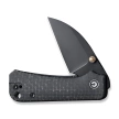 Civivi Knife Baby Banter Wharncliffe Black Burlap Micarta, Black Nitro-V by Ben Petersen (C19068SC-1)