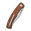 Civivi Clingman Knife Brown Canvas Micarta, Satin Nitro-V by Taylor Martin Best Damn EDC (C23065-3)