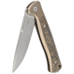 LionSteel Skinny Knife Bronze Titanium/Gold Dark Matter Carbon Fiber, Stonewashed MagnaCut by Molletta (SK01 BR)
