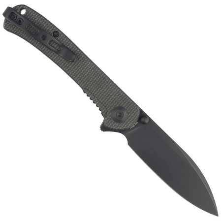 Nóż składany Sencut Scepter Dark Green Micarta, Black Stonewashed 9Cr18MoV (SA03G)