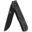 Tekto F1 Alpha Knife Black Forged Carbon Fiber, Blue HW, Black D2