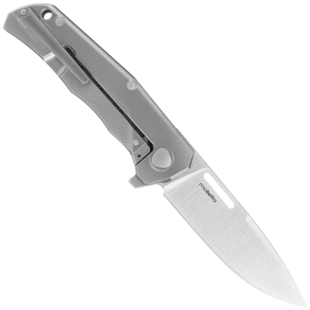LionSteel Q4ttro Knife Green Burlap Micarta/Titanium, Satin MagnaCut by Molletta (Q4 BGR)