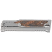 Nóż grawitacyjny Reate EXO-M OTF Gravity D/E Bead Blasted Titanium/Damascus Orange-Black G10, Satin Elmax