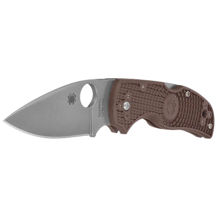Spyderco Native 5 Lightweight Sprint Run Knife Brown FRN, Satin CPM 15V by Sal Glesser (C41PBN15V5)