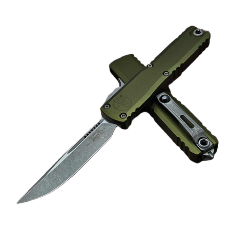 Microtech Ultratech Gen IV S/E OTF Knife OD Green Aluminum, Apocalyptic M390MK by Tony Marfione (11214-10APOD)