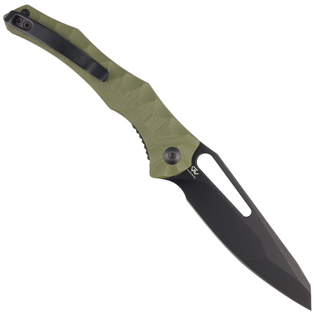 CIVIVI Spiny Dogfish Green G10, Black Stonewashed 14C28N by Gavko Knives (C22006-3)
