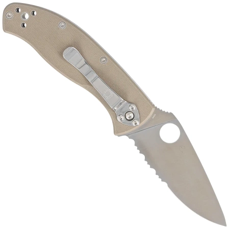 Nóż składany Spyderco Tenacious Brown G10, Satin CPM-M4 Combi by Eric Glesser (C122GBNM4PS)