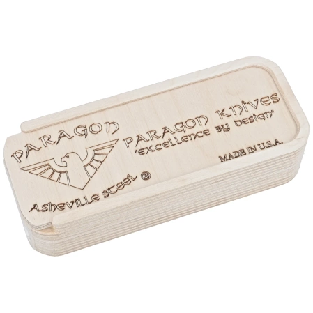 Paragon Warlock Smooth Gray Titanium, Damascus Baker Forge Raindrop Gomai Copper Shim 80CRV (TY-WAR-SM-S-BFD)