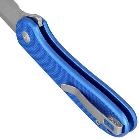Nóż składany Civivi Button Lock Elementum II Blue Aluminium, Satin Nitro-V (C18062PD-2)