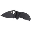 Spyderco Manix 2 G-10 Black / Black Blade PlainEdge Knife (C101GPBBK2)