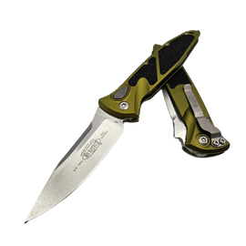 Microtech Socom Elite Auto S/E Knife OD Green Aluminum, Stonewashed M390 by Tony Marfione (160A-10OD)