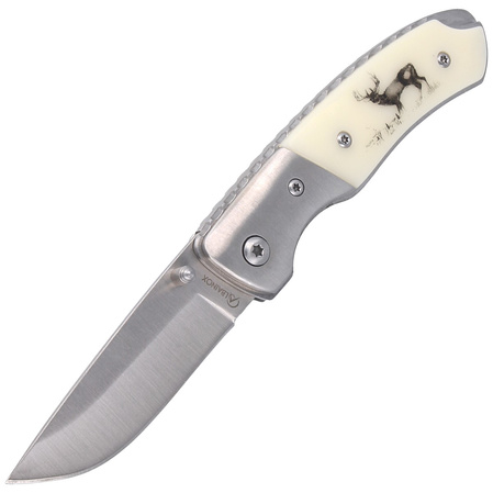 Nóż składany Martinez Albainox DeLuxe Deer White ABS, Satin Finish (19770)