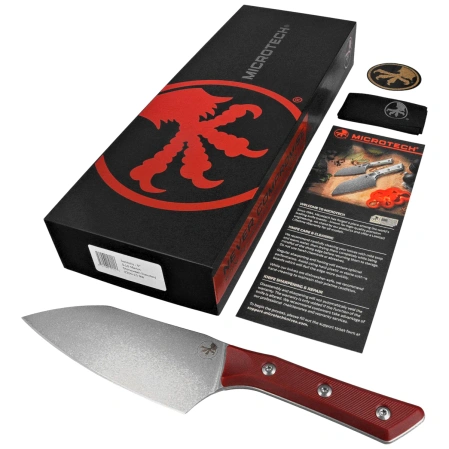 Nóż kuchenny Microtech Santoku 6'' Merlot G10, Stonewashed MK390 (3200-10MR)