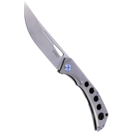 Kubey Knife Ishtar Gray Titanium, Satin AUS-10 by Maksim Tkachuk (KU170C)