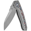 Remette Kestrel Knife Gray Titanium/Multicolored Carbon Fiber, Satin CPM S35VN (RTPO-B)