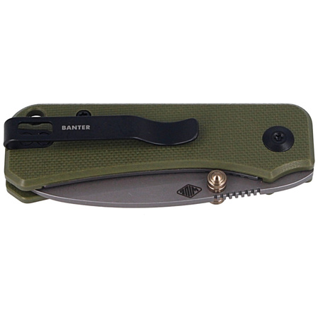 CIVIVI Knife Baby Banter Green G10, Gray Stonewashed by Ben Petersen (C19068S-5)