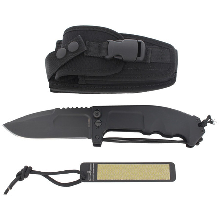 Extrema Ratio RAO II Black Aluminum Folding Knife, Black MIL-C N690 (04.1000.0136/BLK)