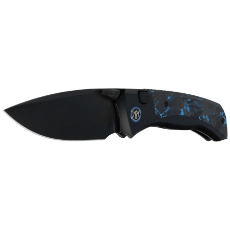 Nóż składany Remette RT-Steed Black Titanium/Black-Blue Carbon Fiber, Black DLC M390 (RTWS-BL)