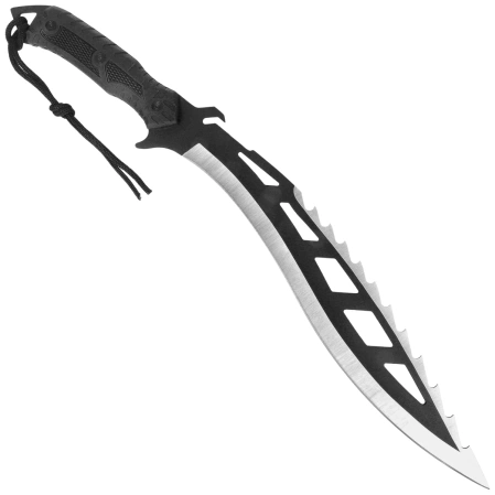 Machete Third Decor Habitat Yakuza Knife Black Rubberized ABS, Satin/Black 420 (H0300N)