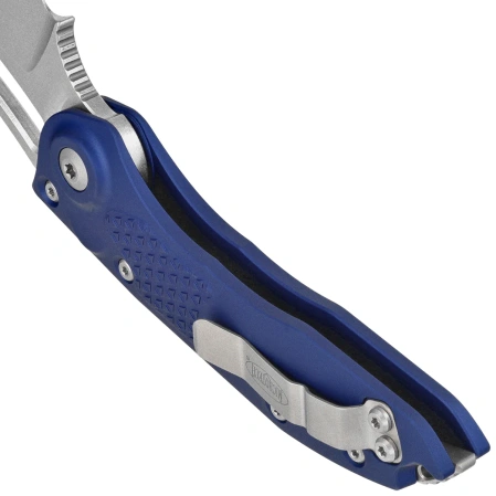 Microtech Stitch-A S/E Automatic Knife Navy Tri-Grip Aluminum, Stonewashed by Borka Blades and Tony Marfione (169-10NA)