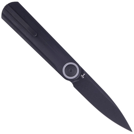 Nóż WE Knife Eidolon Drop Point Black G10, Black Stonewashed by Justin Lundquist (WE19074A-D)
