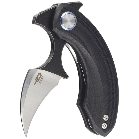 Nóż składany Bestech Strelit Black G10, Satin/Black Stonewashed 14C28N by Ostap Hel (BG52A-2)