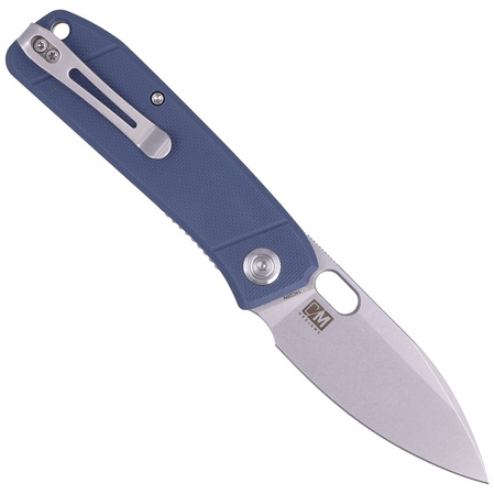 Nóż Kubey Knife Hyde, Denim Blue G10, Sand Blasted 14C28N by Colin Maisonpierre (KU2104D)