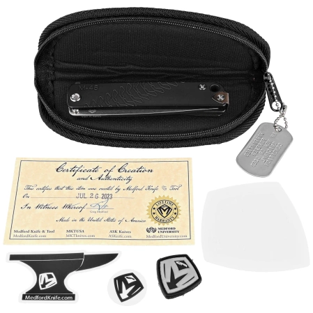 Medford M-48 Black PVD Aluminum, Std HW/Clip, Tumbled S35VN by Greg Medford (MK212STQ-42TM-TSCS-Q4)