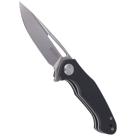 Nóż składany Kubey Dugu Black G10, Sand Blasted 14C28N (KU210E)