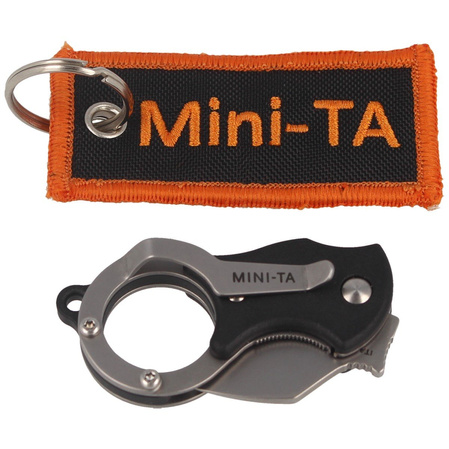 FOX Mini-TA Folding Knife FRN Black, Bead Blasted Blade (FX-536)