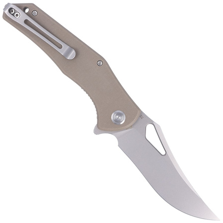 Nóż składany Kubey Phemius Tan G10, Bead Blasted D2 (KU149B)