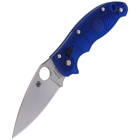 Spyderco Manix 2 FRCP Blue, CTS BD1N PlainEdge Folding Knife (C101PBL2)