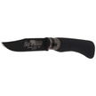 Antonini Old Bear M Total Black Folding Knife, Brass Ring (9303/19_MNK)