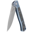 LionSteel Skinny Knife Blue Titanium/Blue Dark Matter Carbon Fiber, Stonewashed MagnaCut by Molletta (SK01 BL)