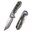 Remette RT-Saker Falcon Knife Gray Titanium/Carbon Fiber, Manual Fine Grinding Satin S45VN (ASTP-2)