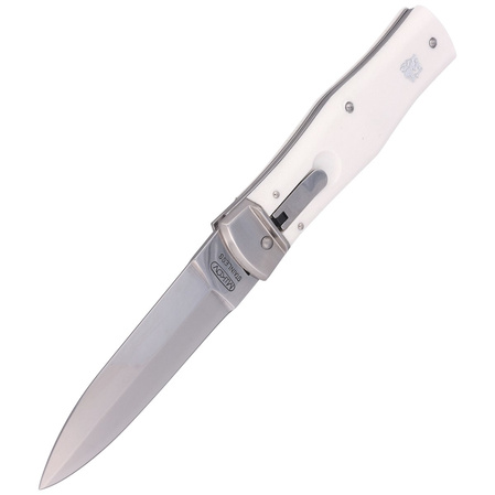 Nóż sprężynowy Mikov Predator White ABS, Mirror (241-NH-1/KP WHITE)
